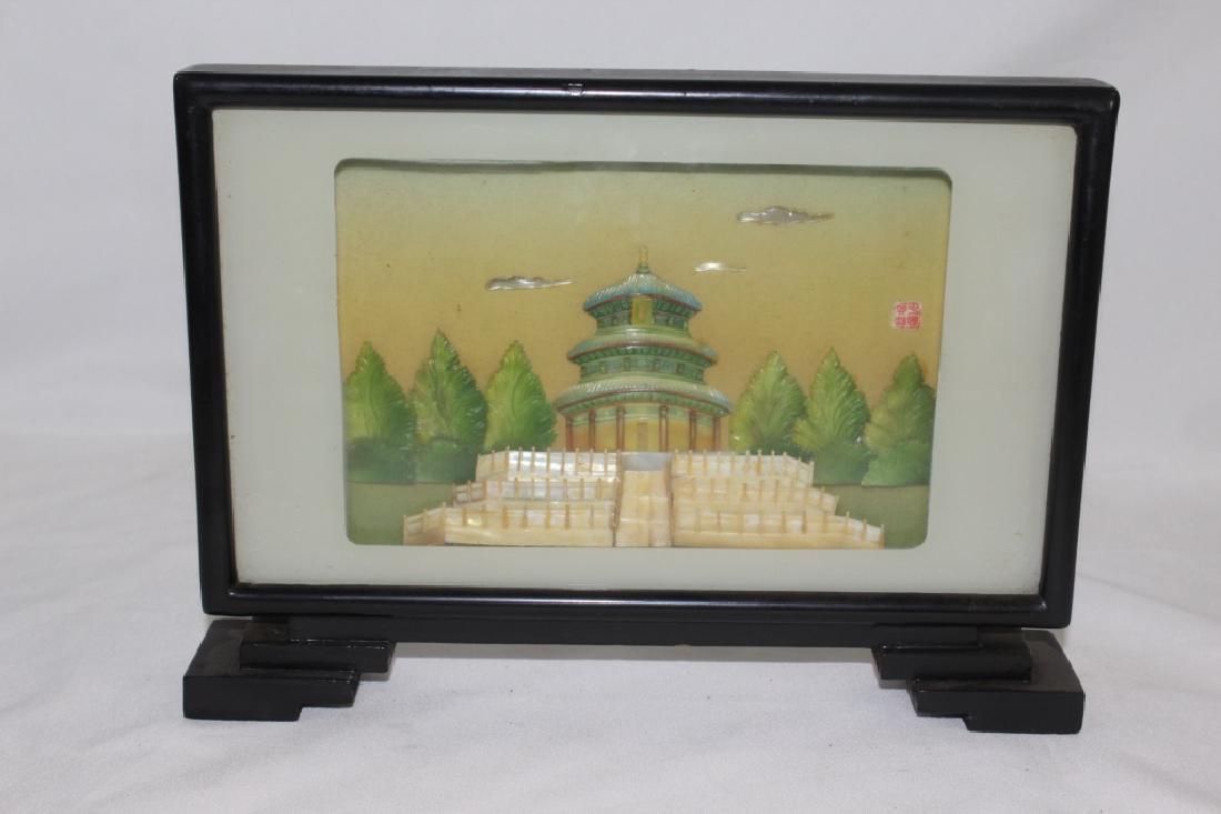 Asian Diorama Scene with Mother of Pearl (1 of 2)