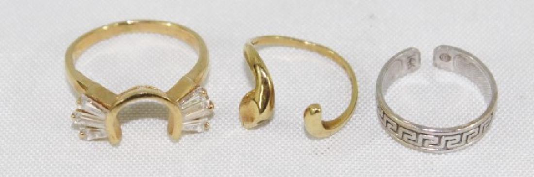 Lot of 14 kt gold - ring & ear cuffs (1 of 1)