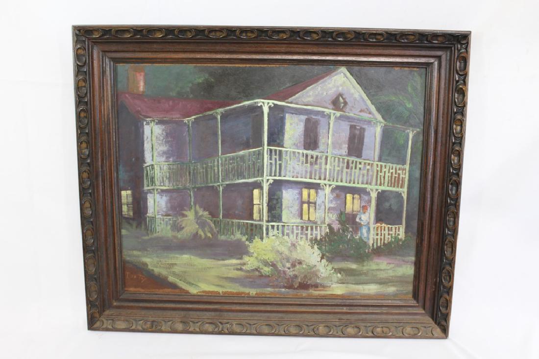 Doty Signed - Oil on Masonite - St. Augustine Night (1 of 3)