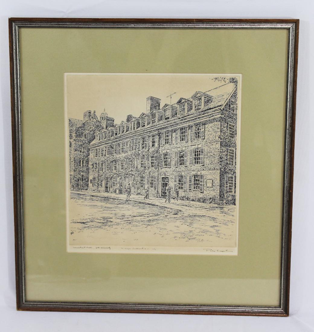 Philip Kappel (1901-1981) Etching Yale University - (1 of 2)