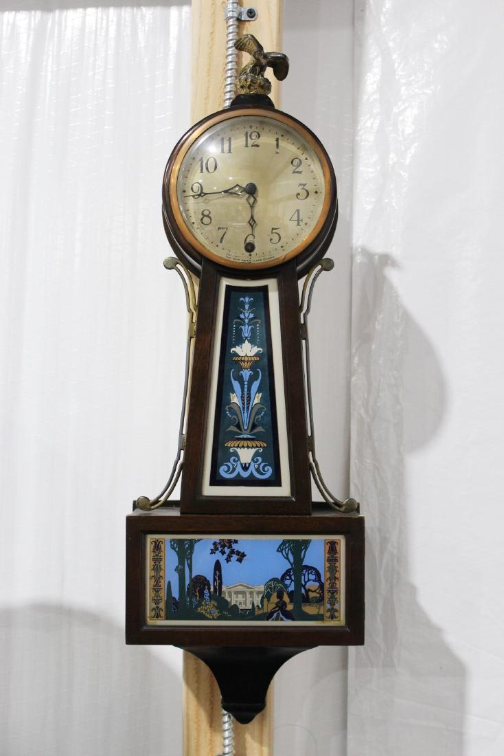 Antique New Haven Winsome Model Time Only Clock: Runs Brass Side Rails; no key great overall condition