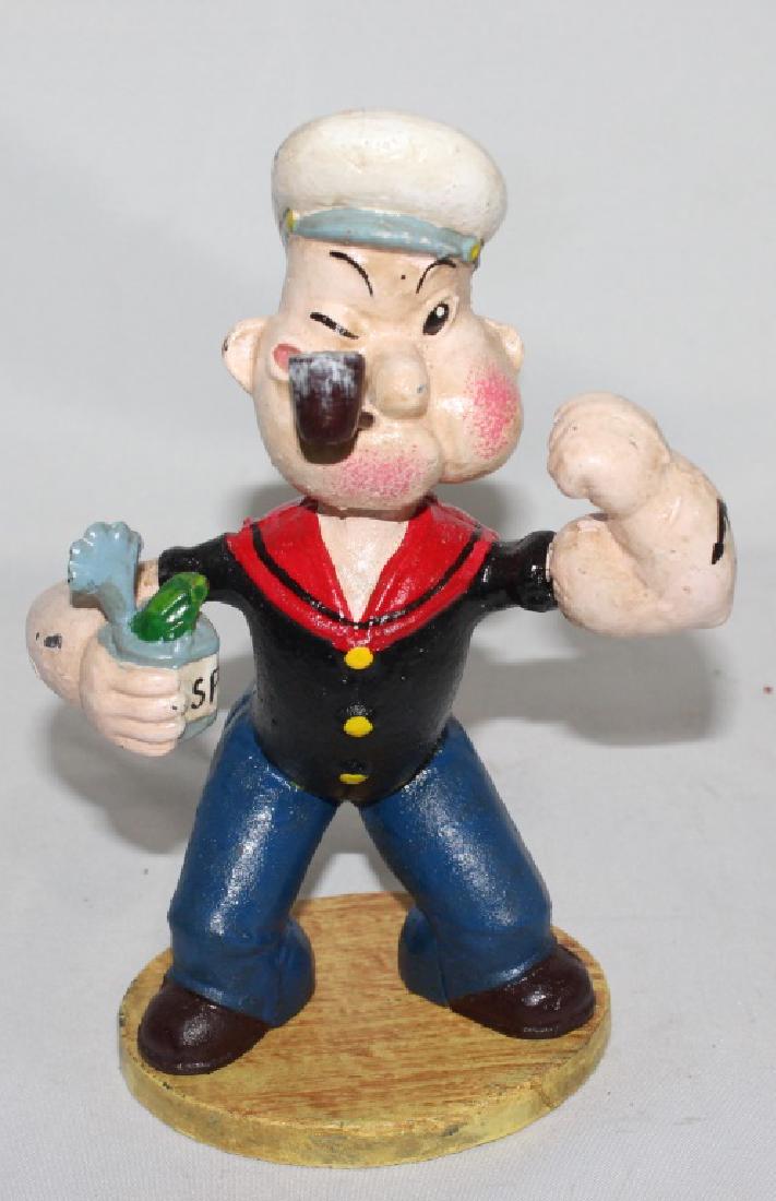 Cast Iron Popeye Statue - vintage (1 of 2)