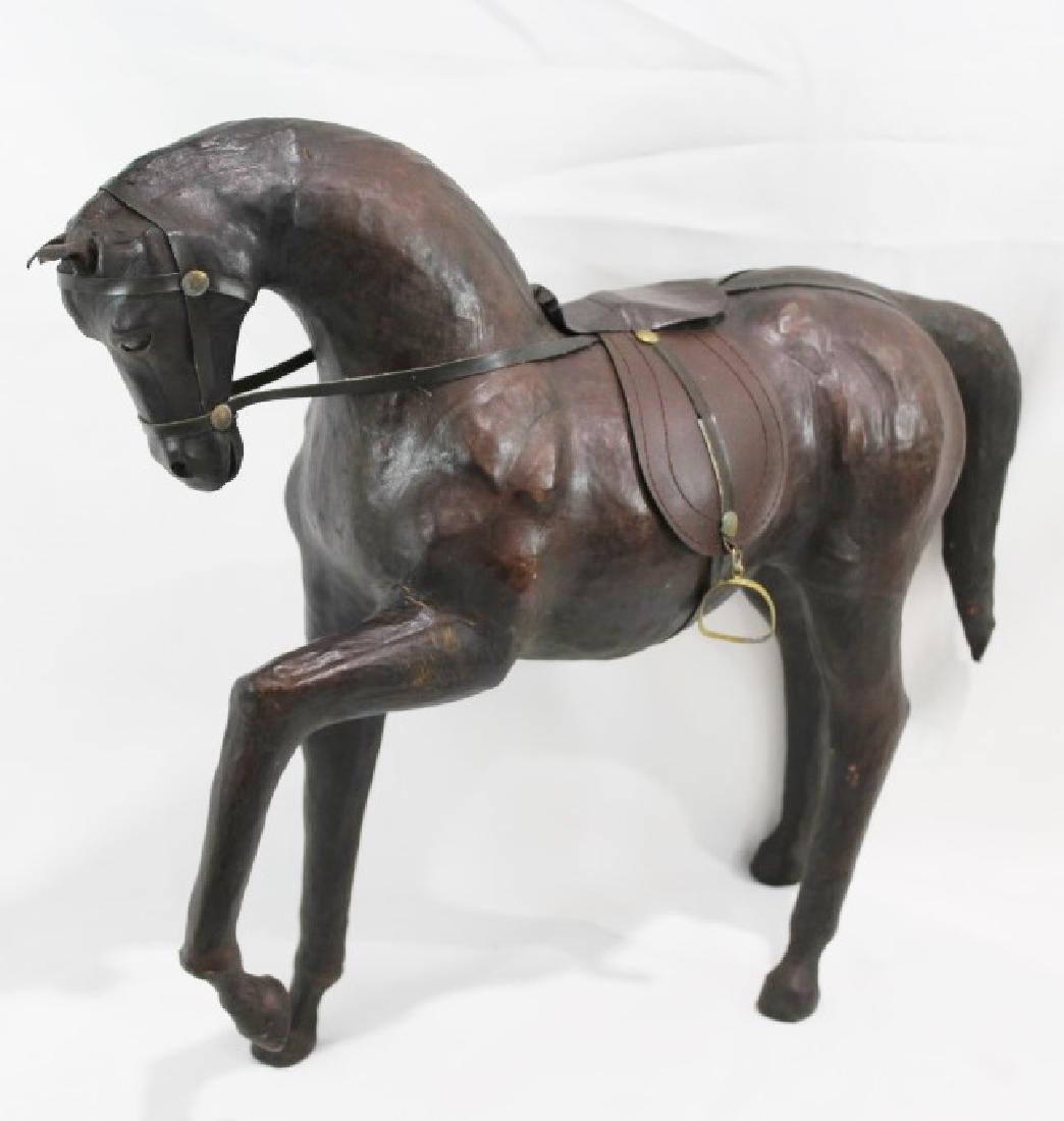 Large Leather Wrapped Horse (1 of 4)