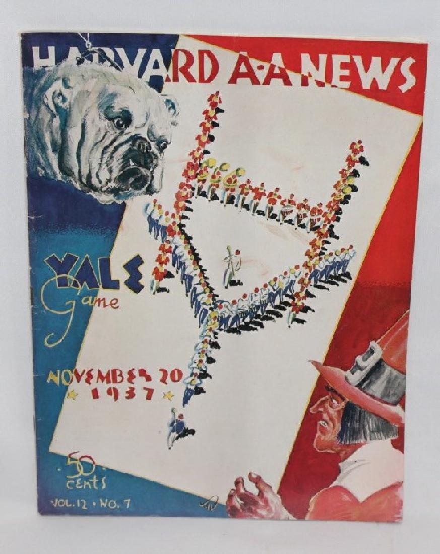 1937 Harvard Vs. Yale Football Program, Harvard AA News (1 of 2)