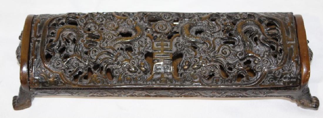 Viet Nam Carved Buffalo Horn - Glove Box (1 of 6)