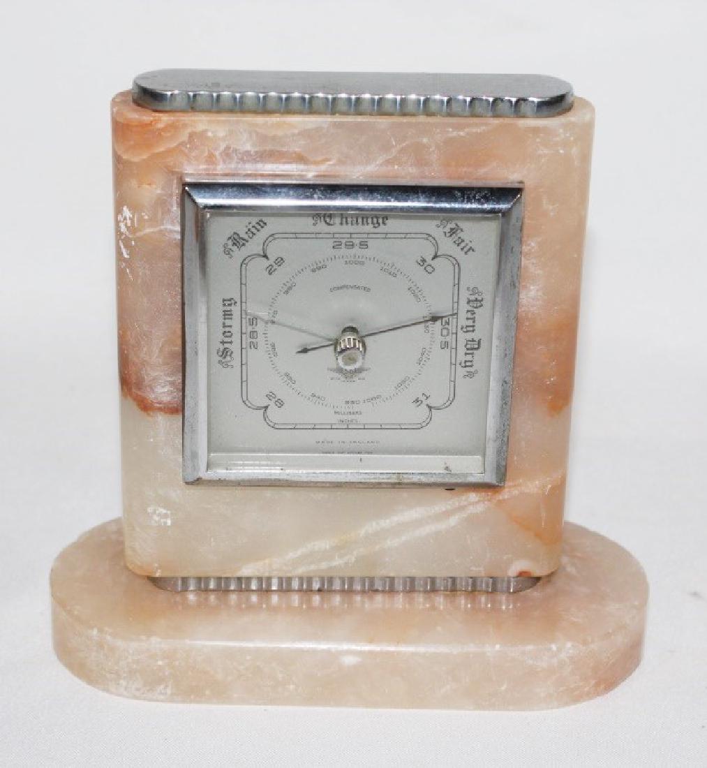 Marble Art Deco Barometer - Made in England Shortland (1 of 3)