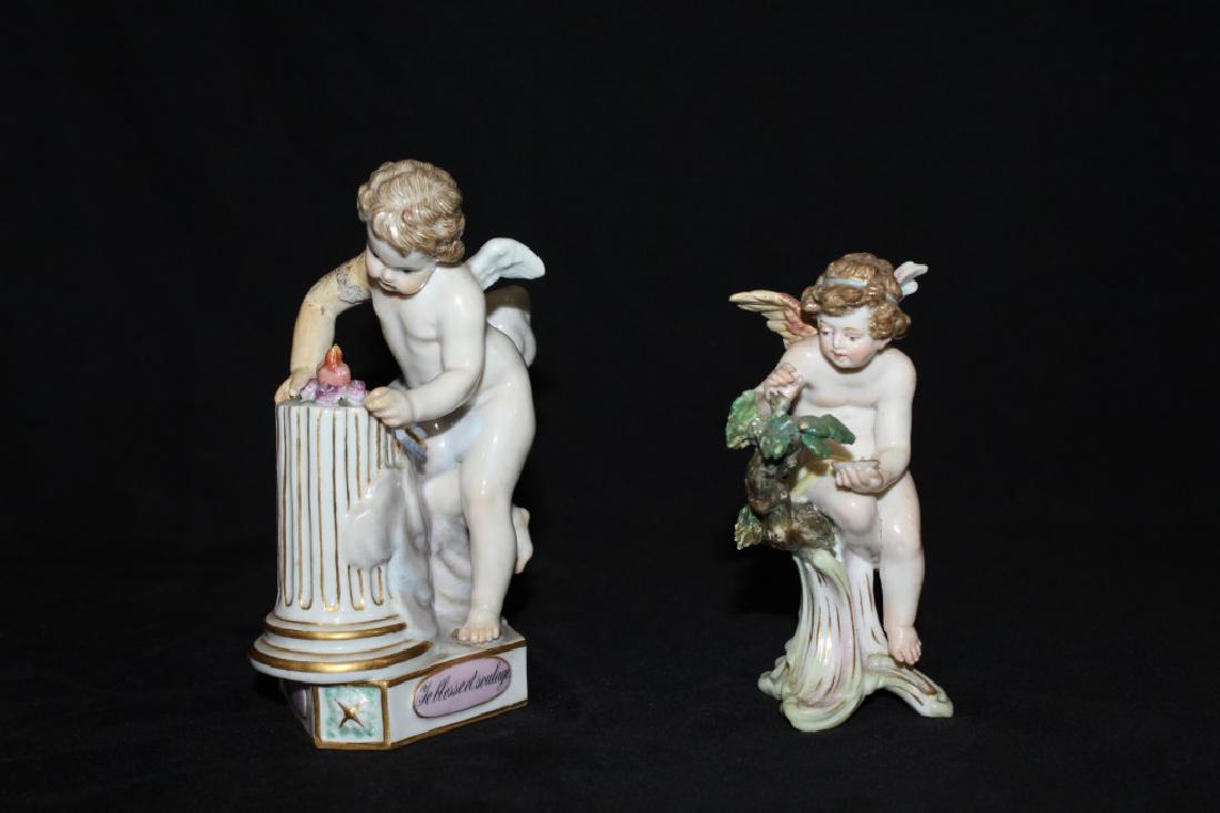 Pair of Antique Meissen Cherub Figurines AS IS (1 of 5)
