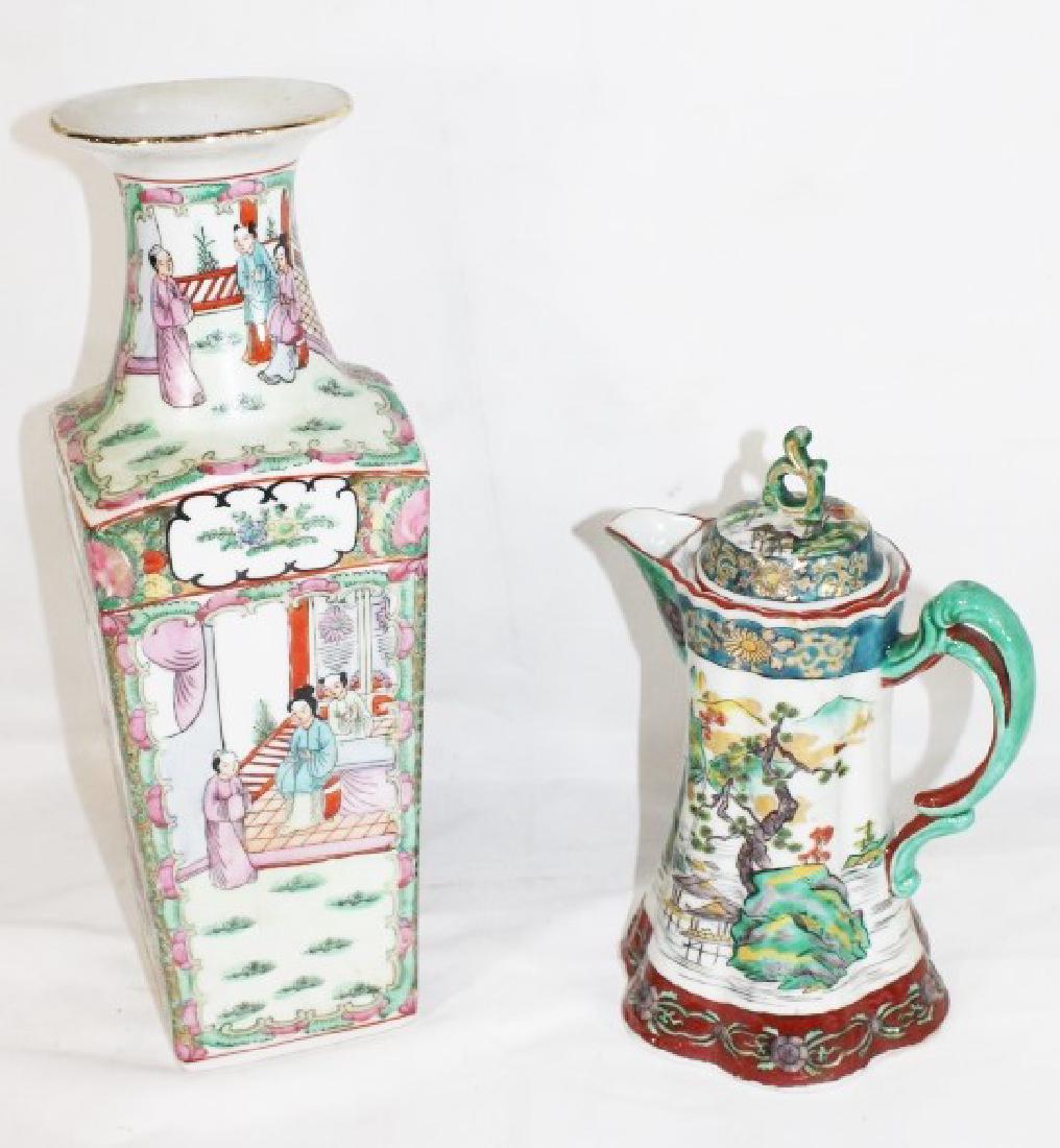 Hand Painted Asian Vase & Tea Pot (1 of 7)