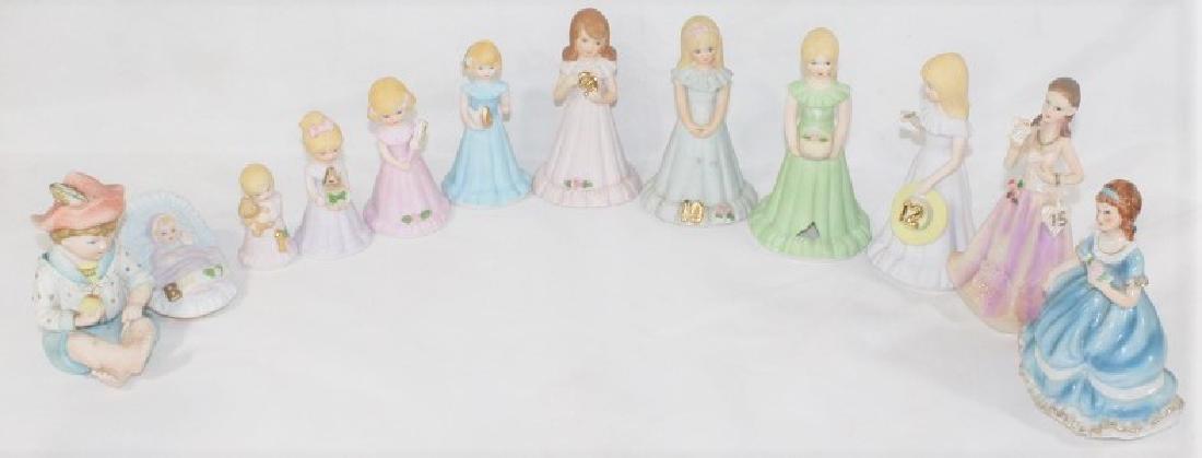 Lot of '80s Growing Up Birthday Girl Figurines w/: mixed lot of ceramic figurines