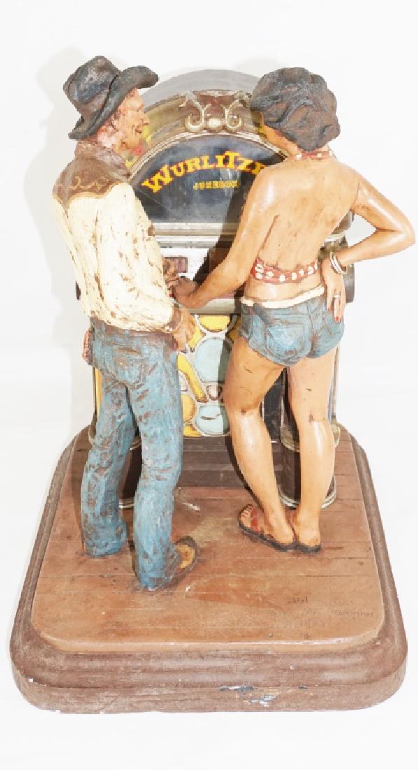 希少 1977 1984 michael garman マイケルガーマン 置物 VINTAGE MICHAEL GARMAN MAN STANDING WITH 📃 SCULPTURE SIGNED