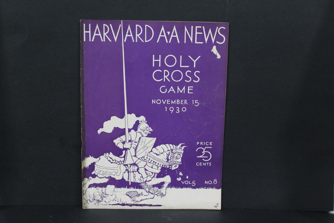 1930 - Harvard AA News - Holy Cross Football Program (1 of 3)