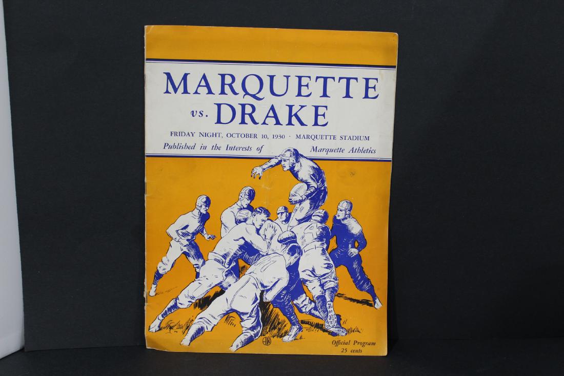 1930 Marquette vs Drake Football Program (1 of 3)