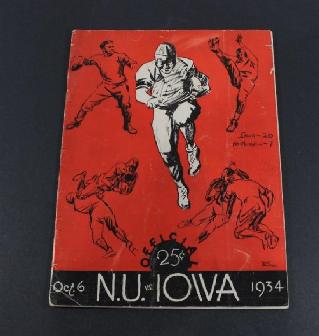 1934- Northwestern vs. Iowa Football Program (1 of 4)