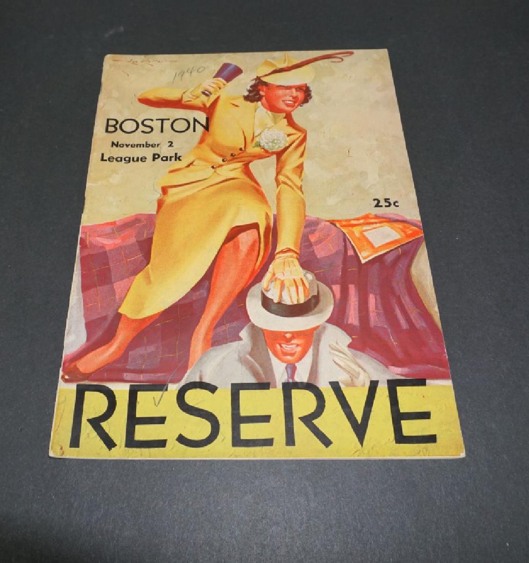 1940- Boston vs. Reserve Football Program (1 of 4)