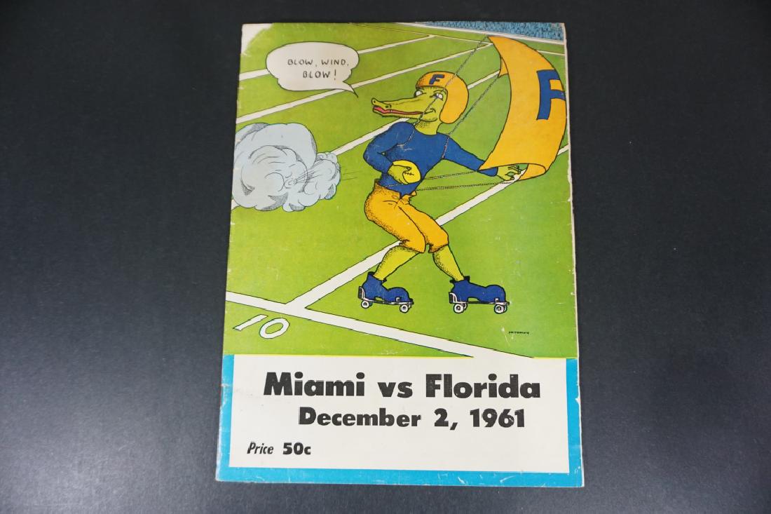 1961- Miami vs. Florida Football Program (1 of 4)