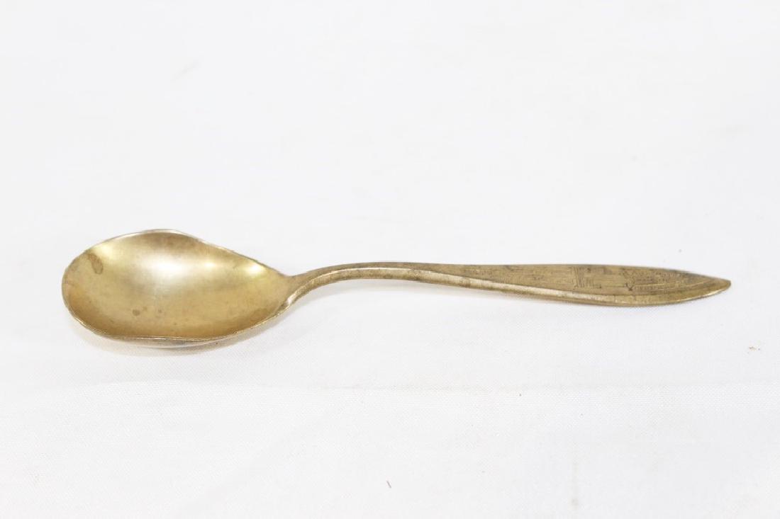 1933 Chicago World's Fair Spoon: 1933 Chicago World's Fair Spoon - says A Century of Progress - some light tarnishing and scratches approx 5.75" long