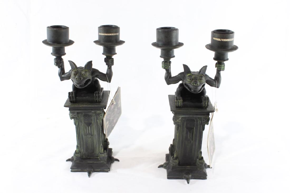 NWT Retired Disney Haunted Mansion Candelabra Pair