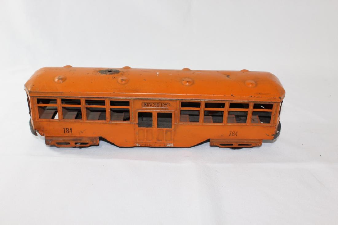 1930s Tin Toy Kingsbury Trolley Car (1 of 4)