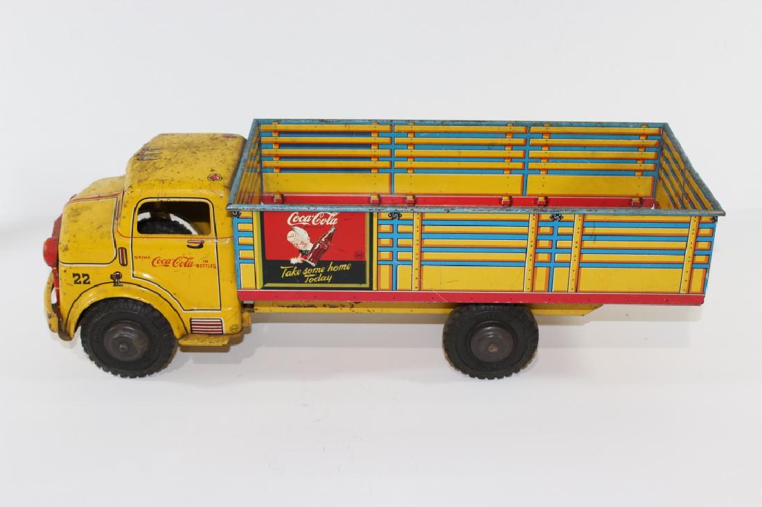 coca cola tin truck