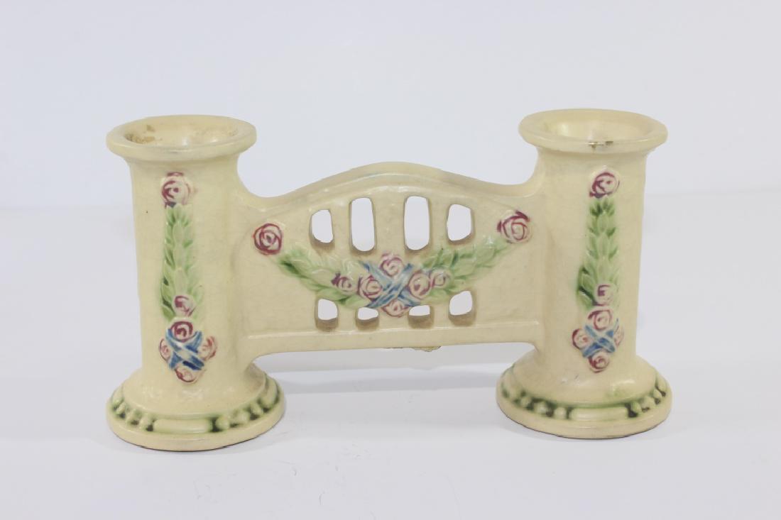 Roseville La Rose Double Bud Vase (1 of 3)