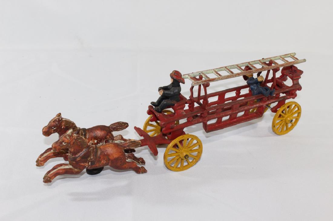 Antique Cast Iron Fire Truck Toy (1 of 4)