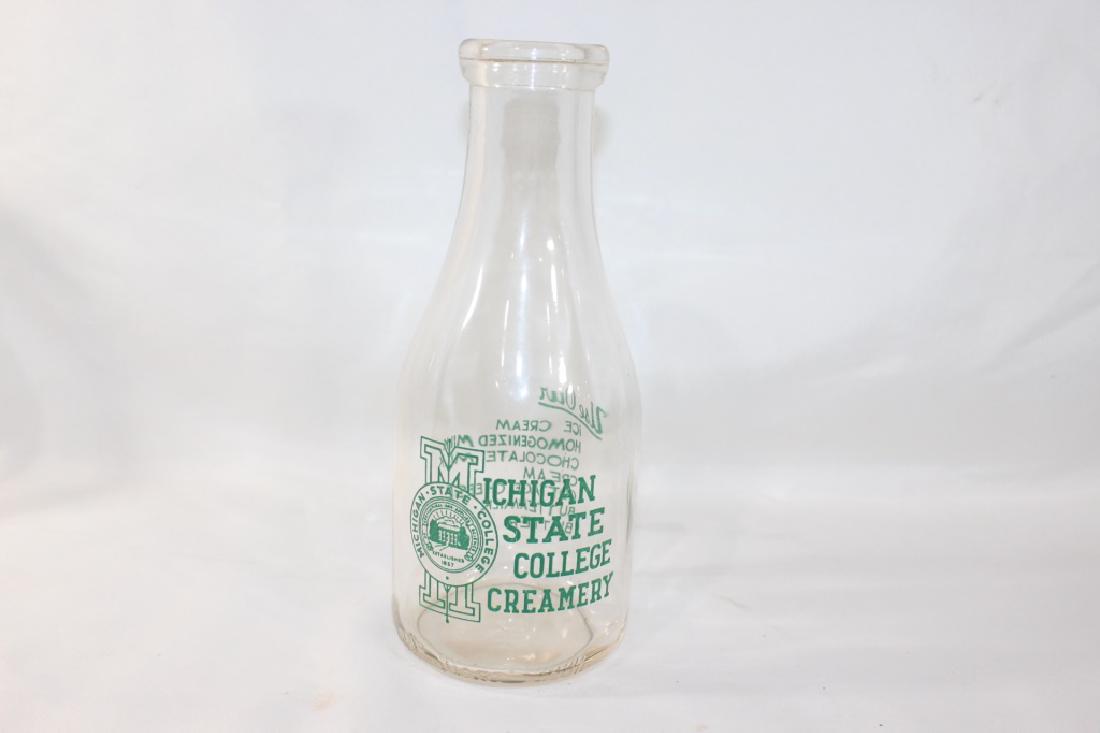 Michigan State College Creamery Bottle 17) ASSORTED OLD GLASS BOTTLES Jun 28