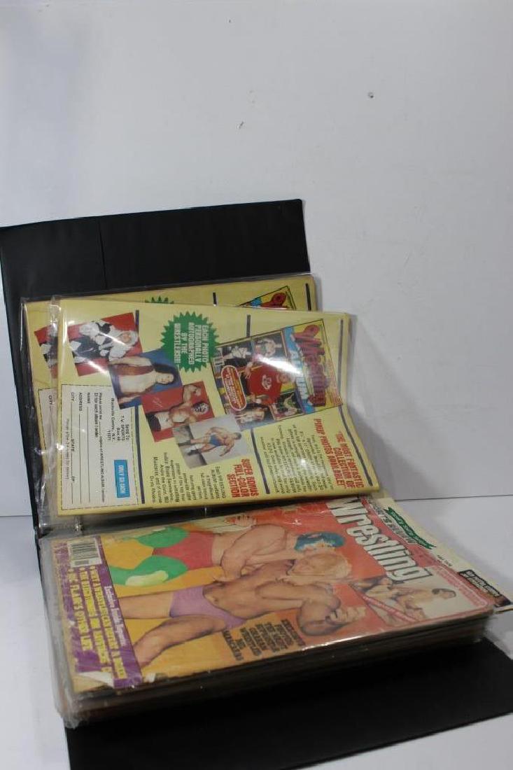 Large binder of vintage wrestling magazines: Vintage wresting magazines-60s-70s good condition/ some wear and tear