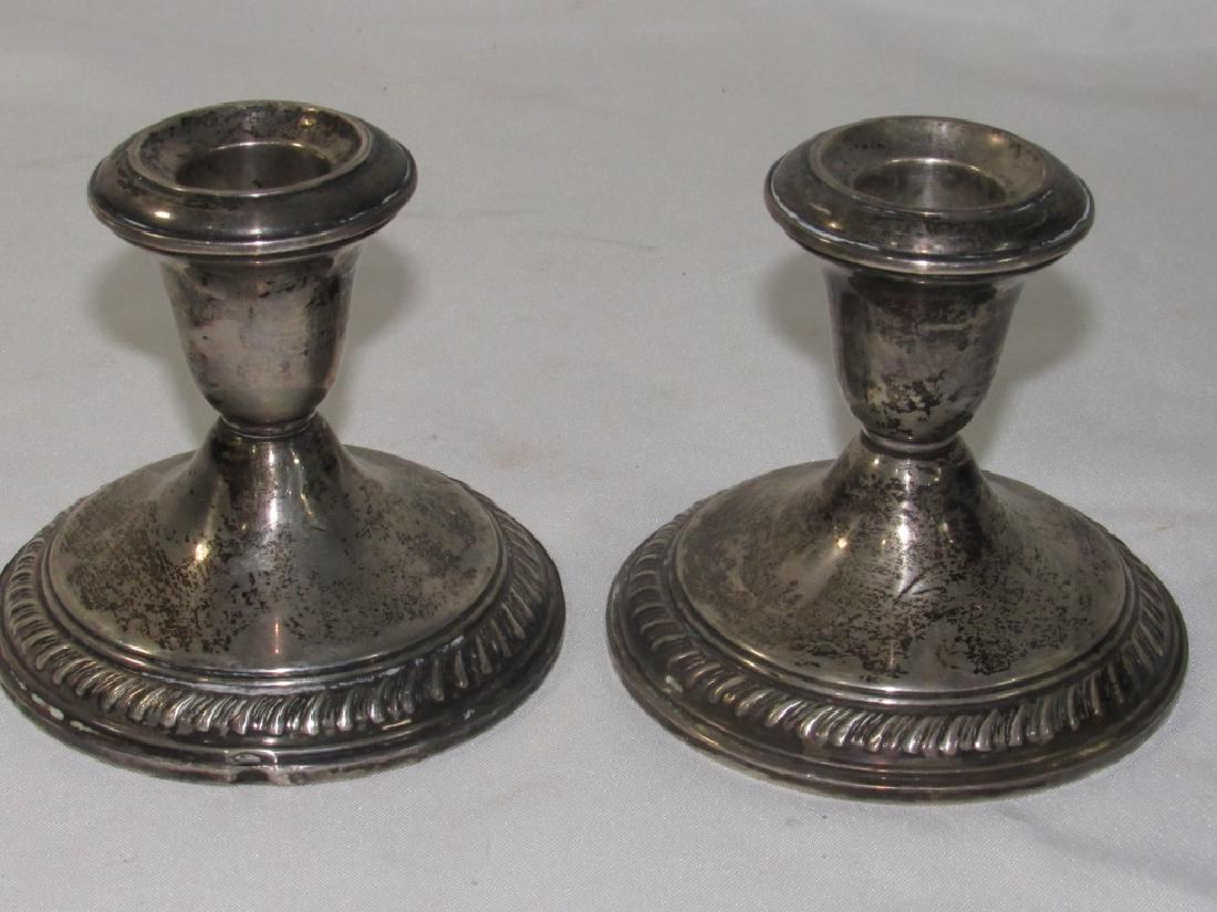Pair of Wallace Sterling Silver Candle Holders (1 of 3)