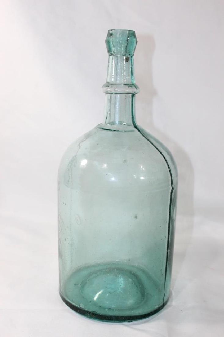Unusual Long Neck Hand Blown Glass Bottle (1 of 4)