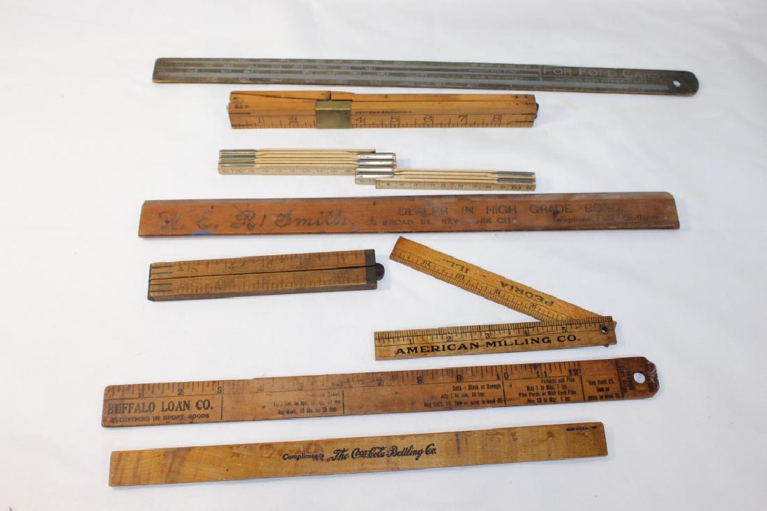 Misc Lot of Old Wood Rulers - Ford & Coca-Cola (1 of 4)