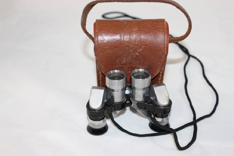 Vintage Jupiter Jr. Binoculars With Case