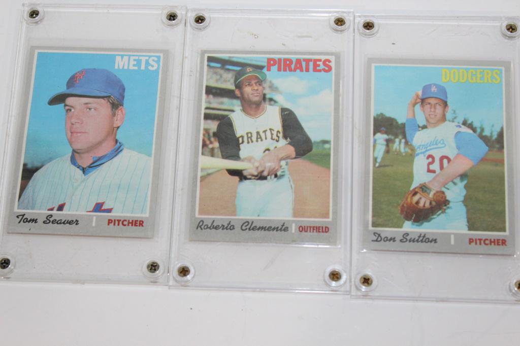 Tom Seaver 300-Roberto Clemente 350-Don Sutton 622: Set of three baseball cardsTom Seaver 300-Roberto Clemente 350-Don Sutton 622-All TOPPS-