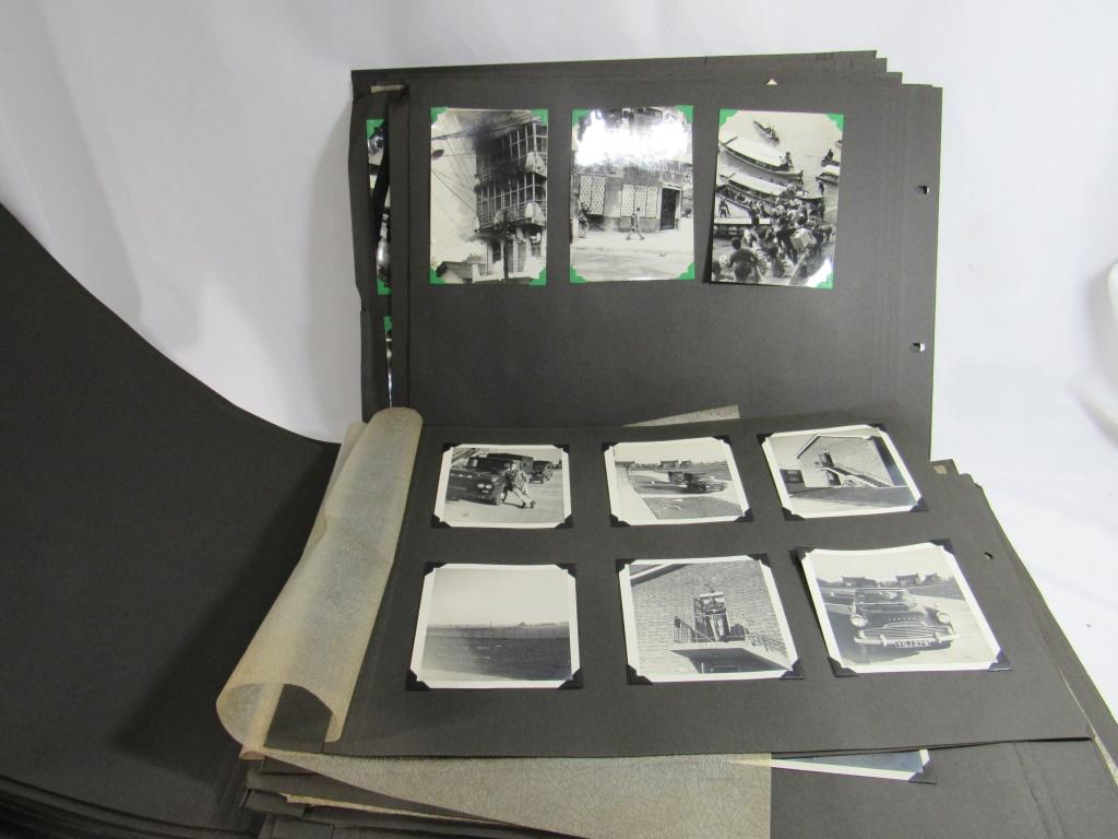1950s Military Photos - Korean War? & album: vintage photo album with variety of picutres, some military - Korean war?