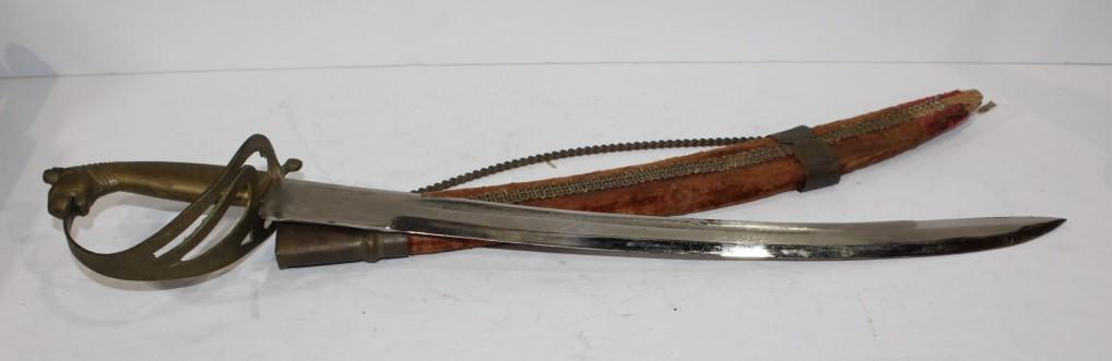 Middle Eastern Indian-Antique sword: Middle Eastern Indian-Antique sword-Measures 19 inches long