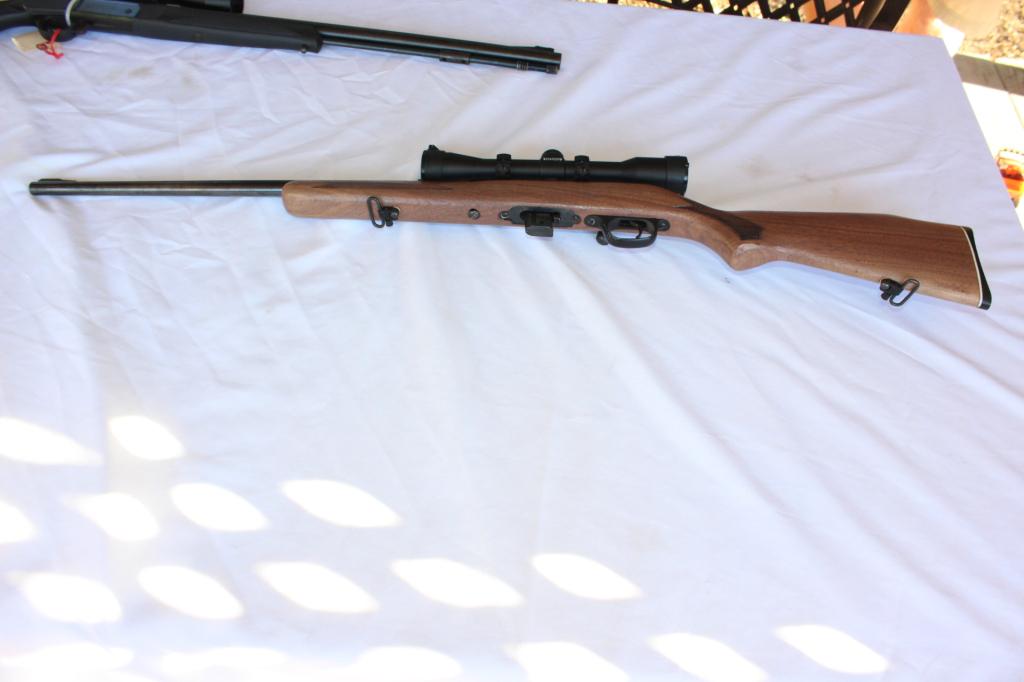 Marlin 25N Bolt Action .22 LR with Scope: with simmons scope, 10 round magazine