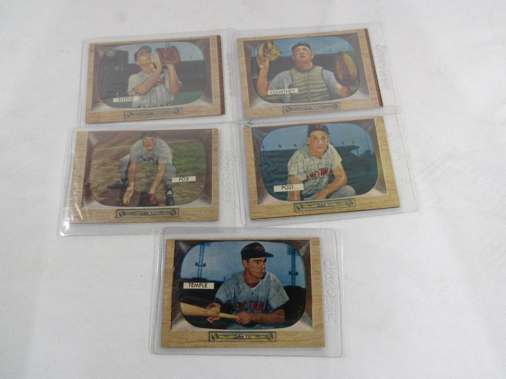 1954 - Bowman Baseball Cards - lot of 5: Johnny Temple - no . 31 - cincinnati redlegs_x000D_ Nelson fox no. 33 - chicago white sox_x000D_ Bill Tuttle no 35 Detroit Tigers_x000D_ Wally Post no 32, cincinnati redlegs_x000D_ Clint Courtney no 3