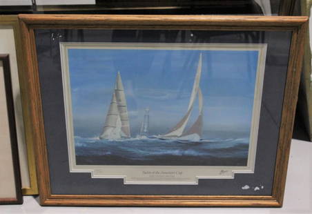 Yachts of the American Cup Framed special edition: Yachts of the American Cup Framed special edition by Tim Thompson 30x24