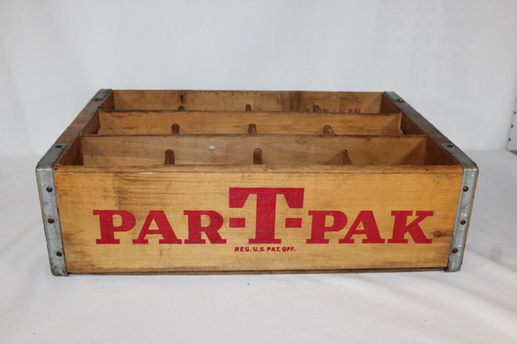 Par-T-Pak Wood Crate - Nehi Buffalo NY 10-1-1972: 1972 Par-T-Pak Wood Nehi Crate from Buffalo New York, marked 10-1-1972