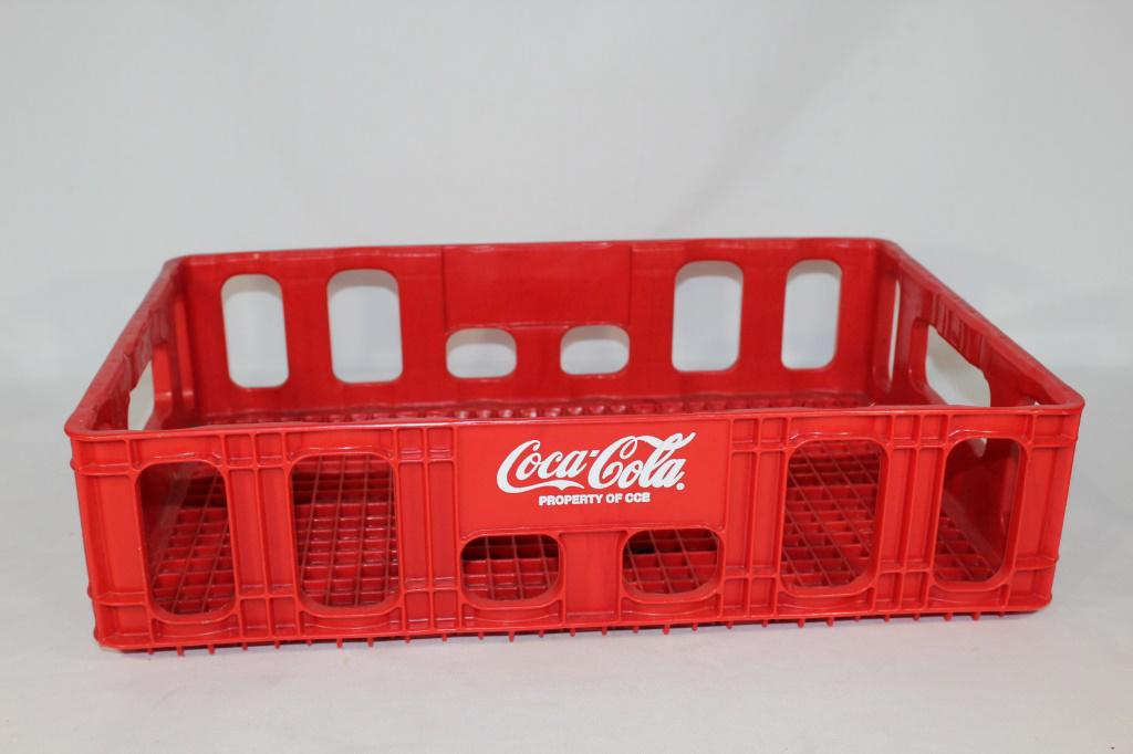 Vintage Plastic Coca-Cola Crate: measures about 18 inches by 12 inches by 4 1/2 inches