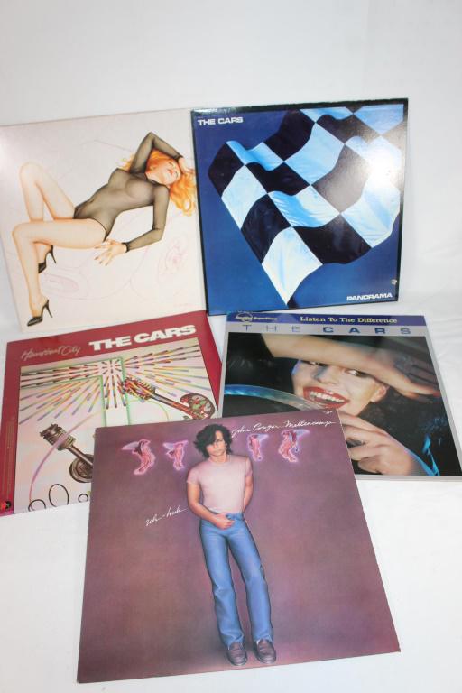 Lot of Vtg Vinyl Records- The Cars: John Cougar Mellencamp - Uh-Huh The Cars - Listen to the Difference The Cars - Heartbreak City The Cars - Panorama The Cars - Candy -O Records are in great shape, some condition issue to the covers