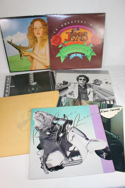 Lot of VTG Vinyl Records - ELO, Blind Faith etc: Kim Carnes, Mistaken Identity Kim Carnes - Cafe Racer Joni Mitchell - Court and Saprk Randy Newman - Little Criminals Electric Light Orchestra - Face the Music The James Gang - Greatest Hits Blind Fai