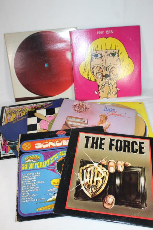 Lot VTG Vinyl Records - Mixed Artists Compliations: All Singing All Talking All Rocking Appetizers Hard Goods The 1969 Songbook The Force Burbanks Finest - 100 All Meat The 1969 Warner Reprise Record Show Deep Ear The Big Ball Records are in great shap