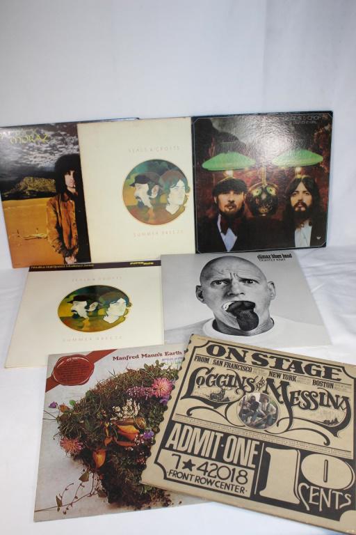 Lot VTG Vinyl Records - Loggins & Messina: Loggins & Messina - On Stage Manfred Manns Earth Band - The Good Earth Climax Blues Band - Tightly Knit Seals & Crofts - Summer Breeze Seals & Crofts - Diamond Girl Seals & Crofts - Summer Breeze Patr