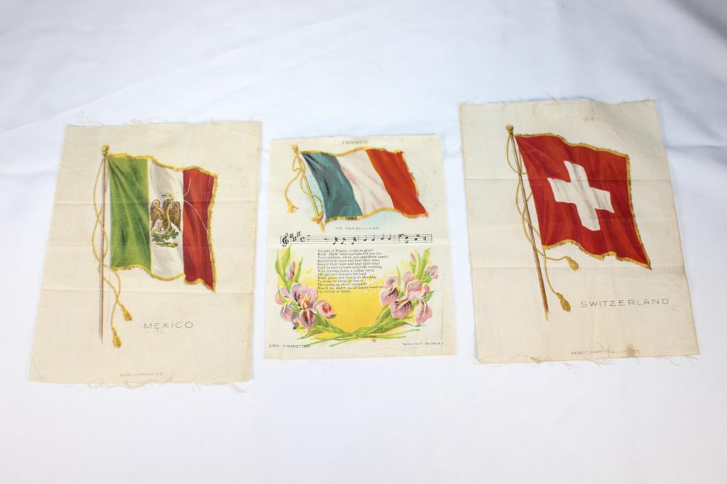 Lot of 3 Large Tabacco Silk Flags - Nebo & Zira (1 of 4)