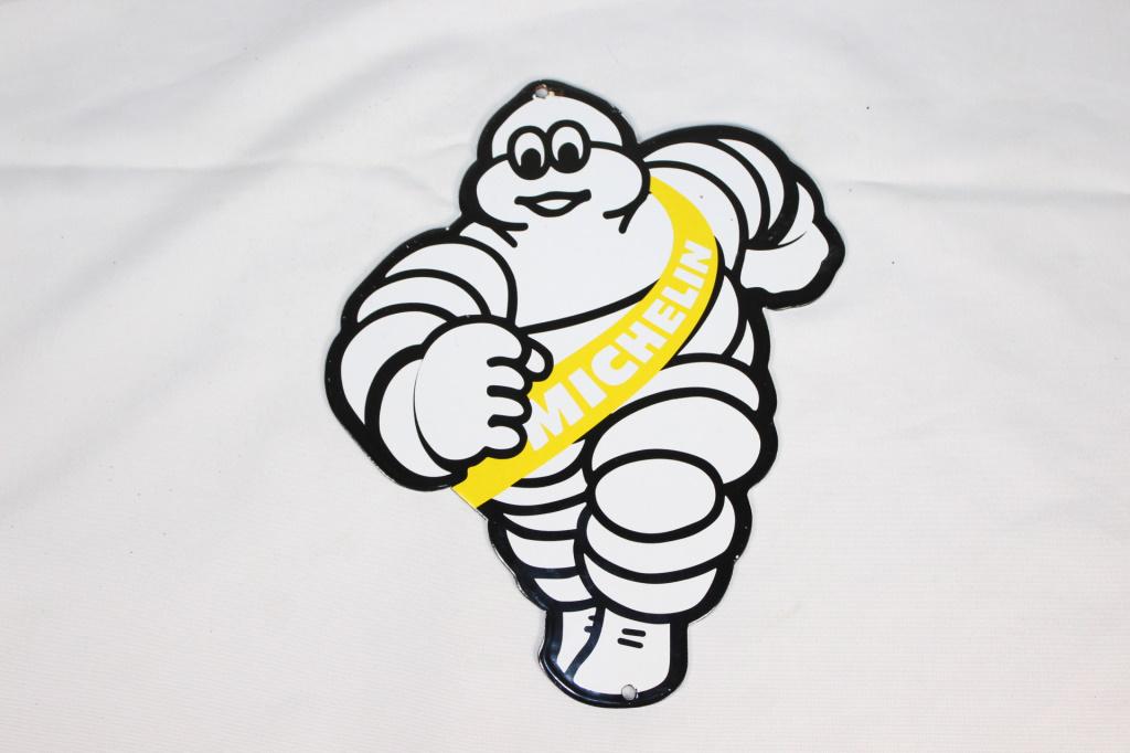 Porcelain Michelin Man Gas & Oil Sign (1 of 2)