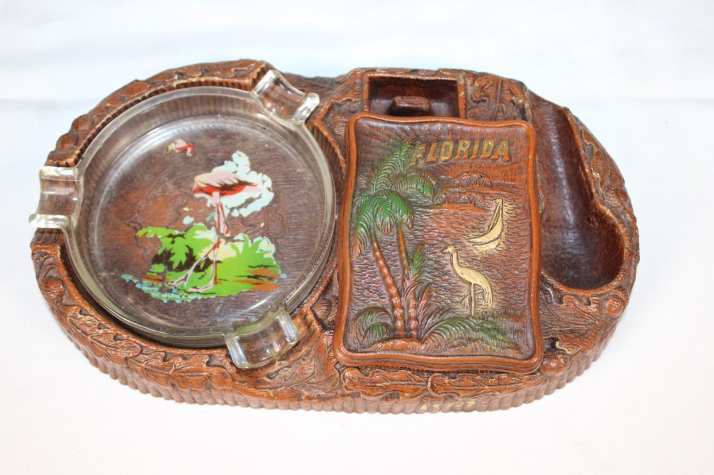 vintage Syroco Daytona Fla Souvenier Cigarette Set (1 of 5)