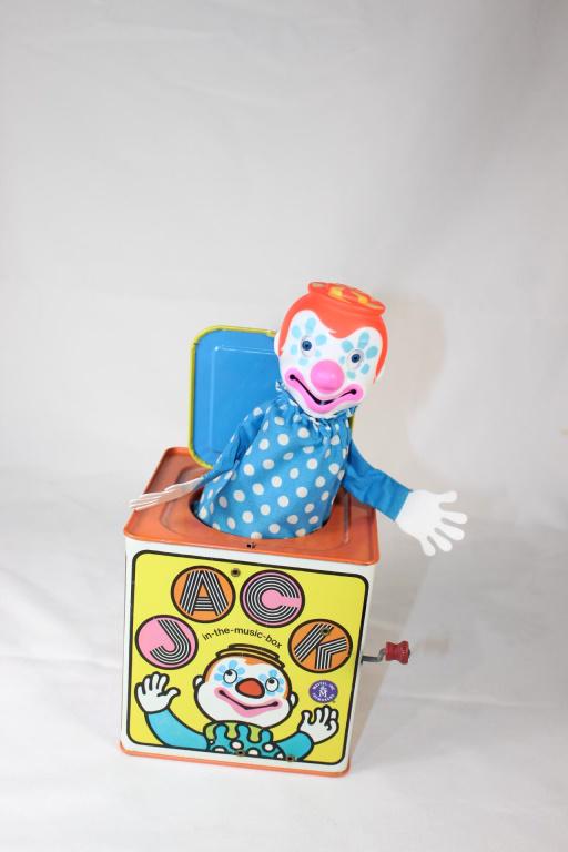 1968 Mattel Clown Jack in the Box - works: working 1968 Clown Jack in the Box - great overall condition as pictured