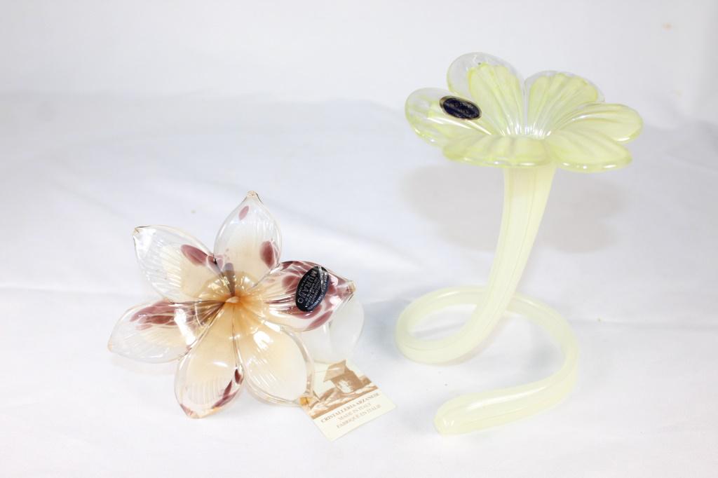 Pair of Murano Glass Flowers (1 of 5)