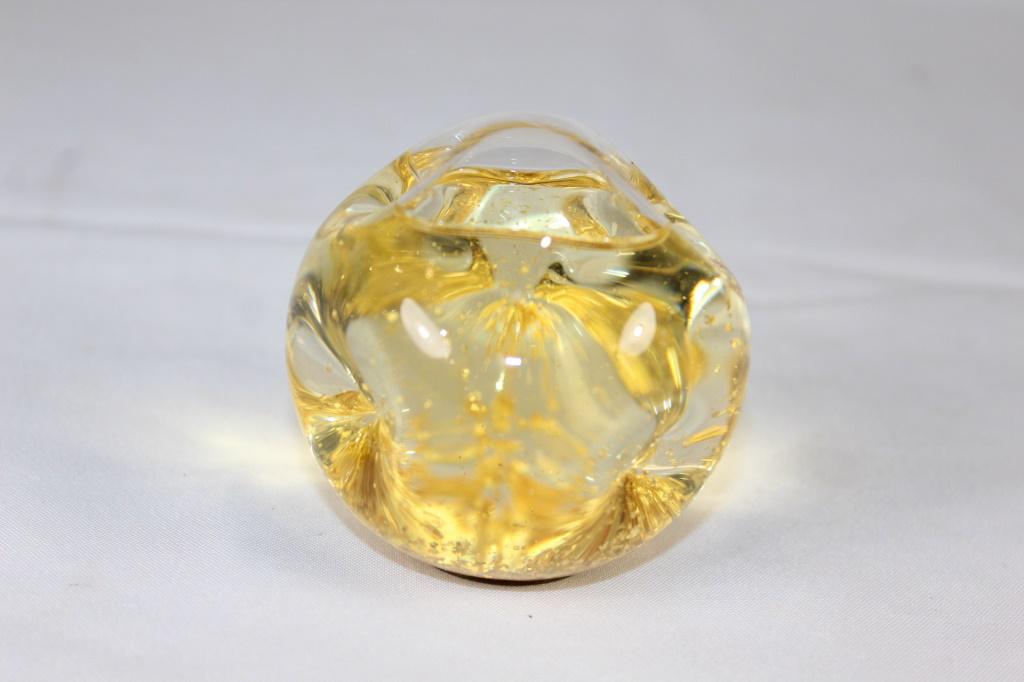 Gold 23K Paperweight - Golden Flow Studios (1 of 4)