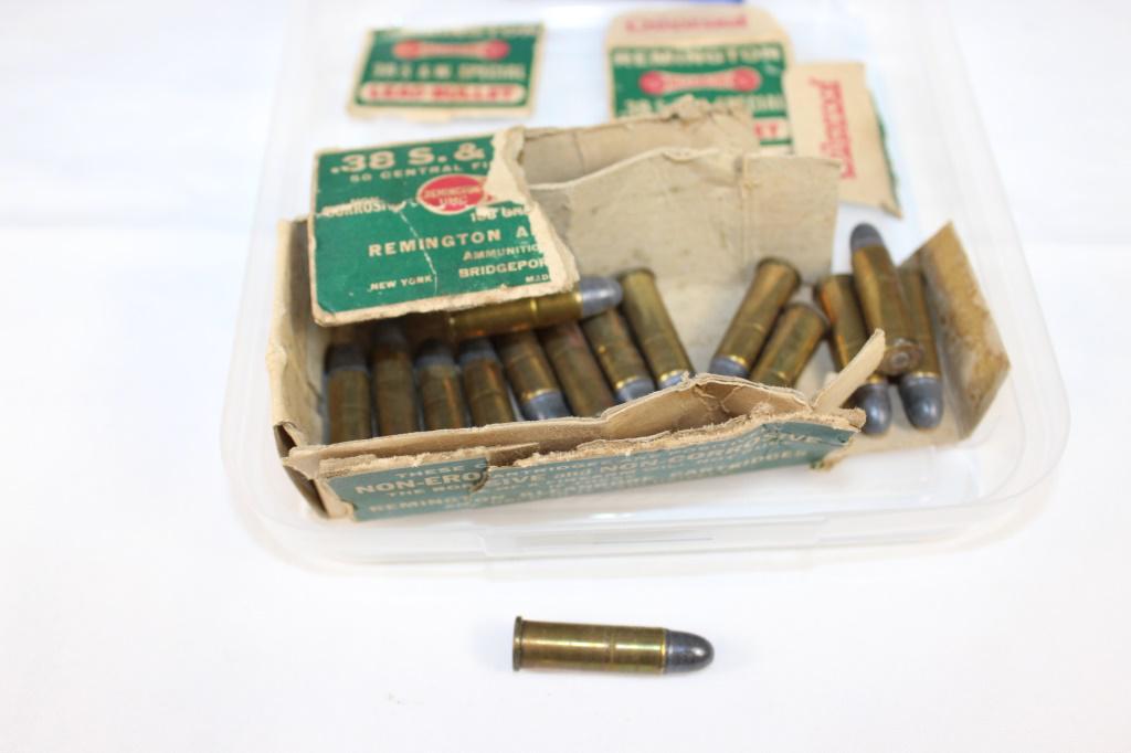 Lot of 16 38 Smith & Wesson Ammo: approx 16 rounds as pictured